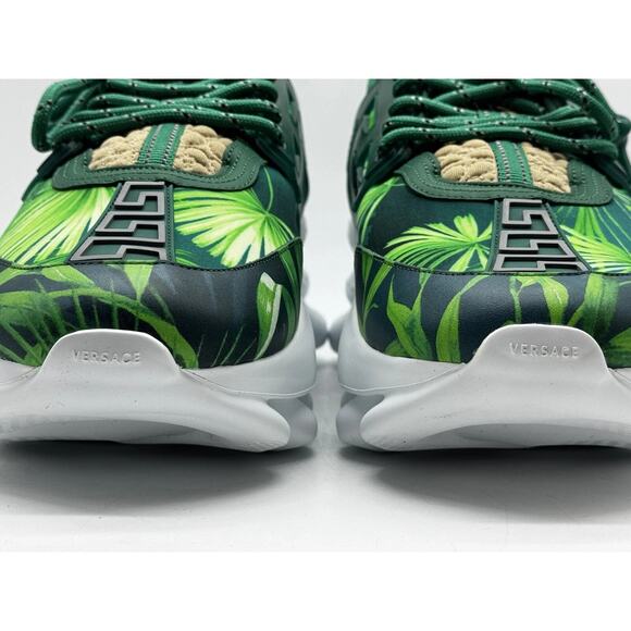 Versace Chain Reaction Sneaker Mens US 5 EU 38 Green Emerald DSU7071E - Picture 7 of 11